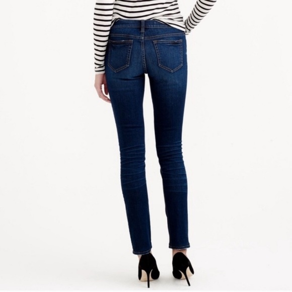 J. crew Reid Patched Cone Denim Skinny Straight Jeans Dark Blue Distressed 28 - Picture 8 of 10